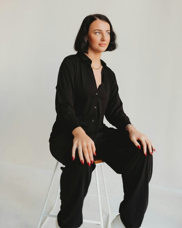 Shana Black Collared Jumpsuit- image 1
