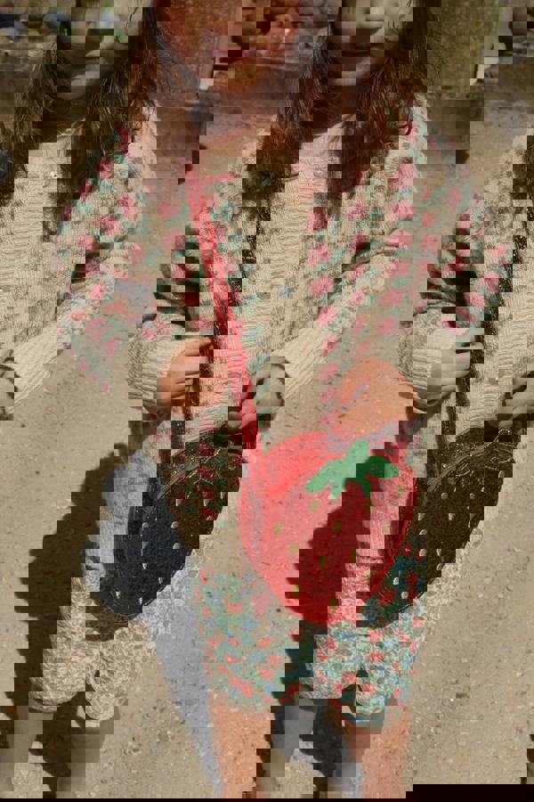 Konges Slojd Konges Sløjd Girls Tut Strawberry Shoulder Bag in Red (15cm)