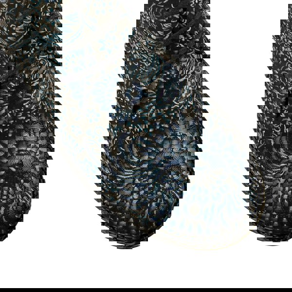 Embassy London Laviva - Black & Floral - Women's round toe wide fitted ankle boot In nubuck leather