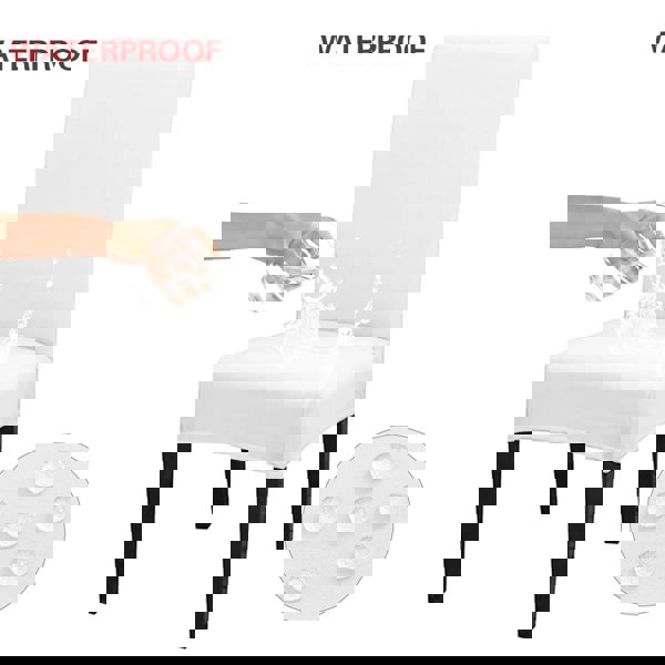 Anyseat Chair Cover White with Anti-Dirt and Waterproof Elastic Material for Dining Room Kitchen Wedding Hotel Banquet Restaurant