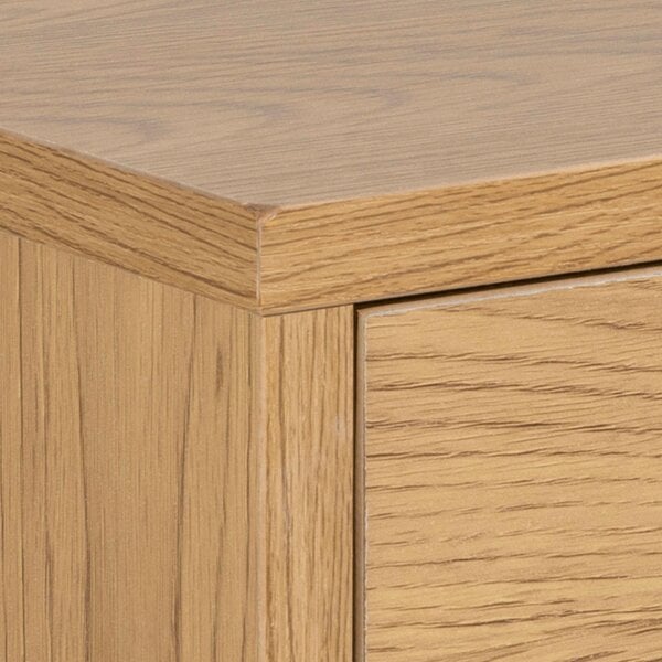Wyld Haus Bramblebud Square Oak Bedside Table 1 Drawer