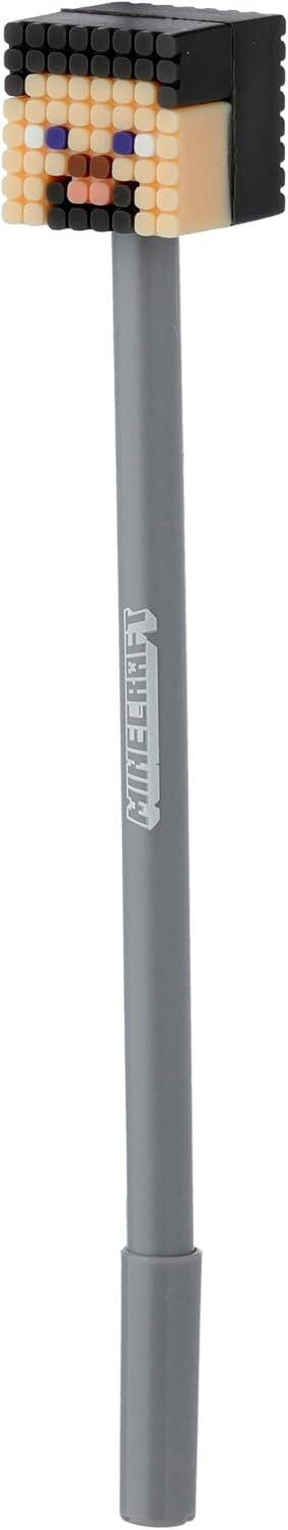 Puckator Minecraft Fine Tip Black Pens Silicone Toppers Set of 8
