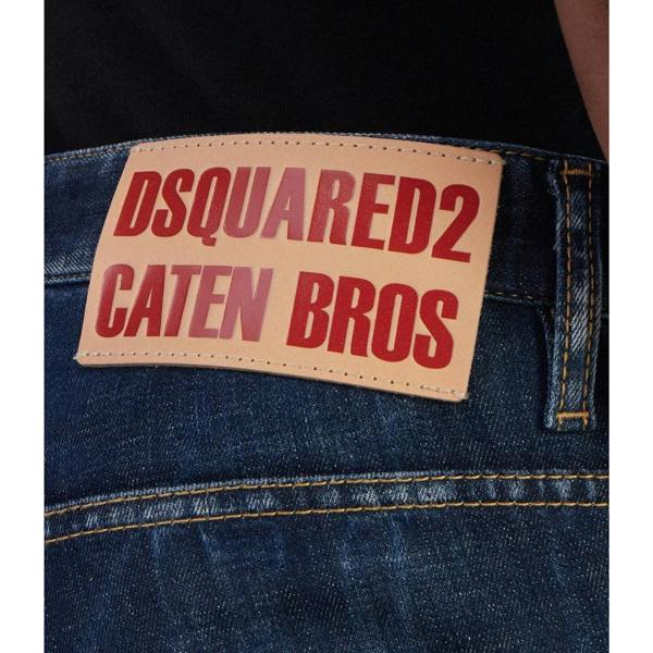 DSQUARED2 Skater Jean Destroyed Reinforced Patch Blue Jeans W34
