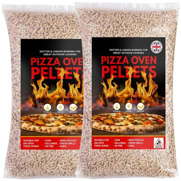 30L Premium Fuel Wood Pellets For Pizza Ovens & Grills Perfect For BBQs & Smokers