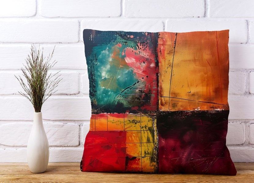 Warren Reed Quadrant Fusion: Colours In Conflict Cushions