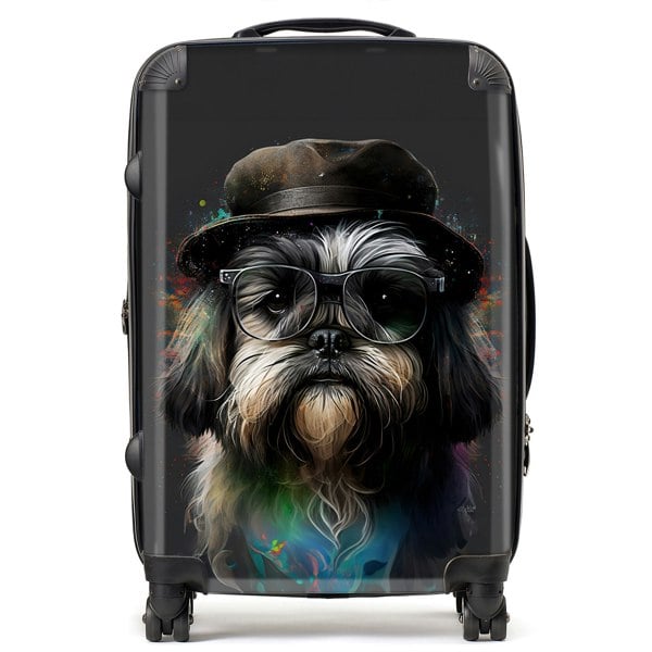 Warren Reed Lhasa Apso Dog Splashart Suitcase