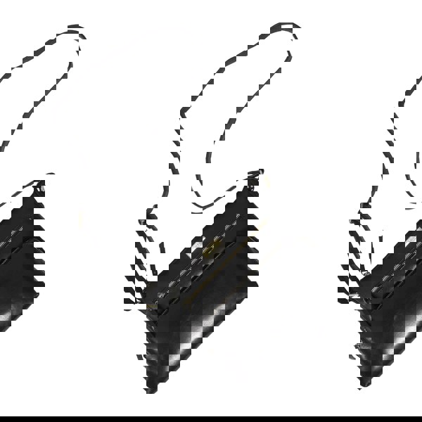 Assots London 'AGATHA' Black Vintage Polished VT Real Leather Crossbody Bag