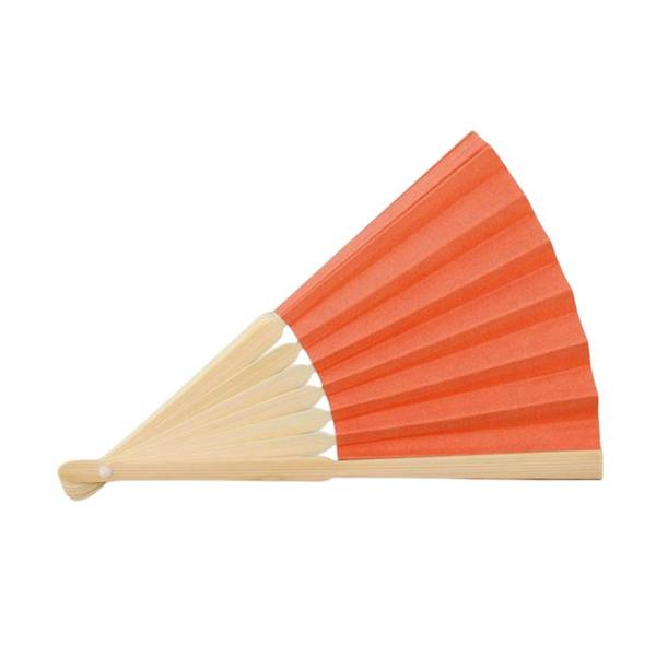 MidOcean Fanny Bamboo Handheld Fan - Orange - 