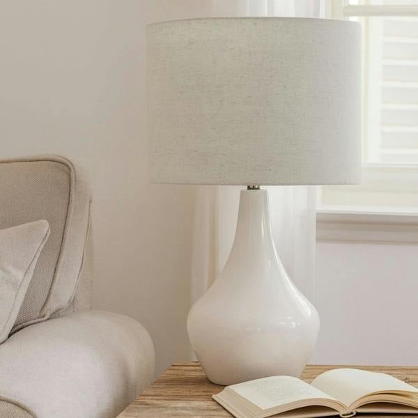 Pagazzi Lighting Odette White Table Lamp
