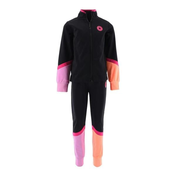 Converse Childrens/Kids Colour Block Tricot Tracksuit - Black - 