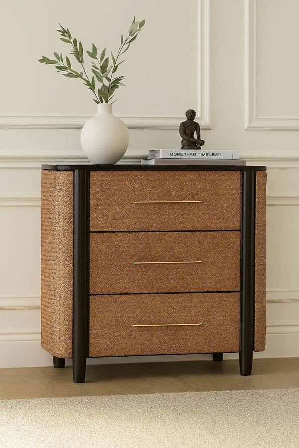 Artisan Furniture Solid Wood Havana Weave 3 Drawer Chest