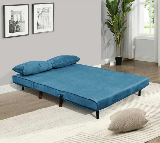 Kosy Koala Double Sofa Bed Sleeper Foldable Portable Pillow Lounge Couch Blue Sofa Bed Living Room Furniture