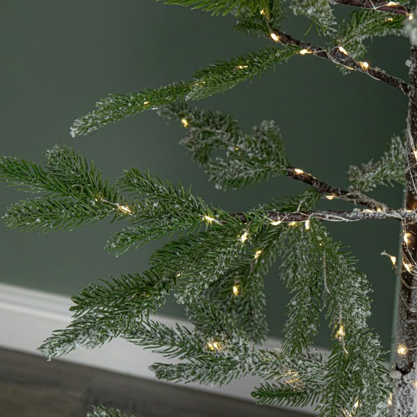 Samuel Alexander 1.5m (5ft) Light up Snow Flocked Christmas Pine Tree with 240 Warm White LEDs