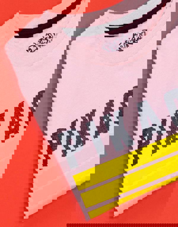 Pokemon Girls Pink Pikachu Placement Print Short Sleeved T-Shirt