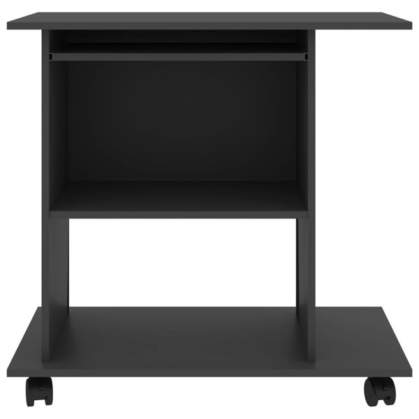 Berkfield Computer Desk Grey 80x50x75 cm Engineered Wood