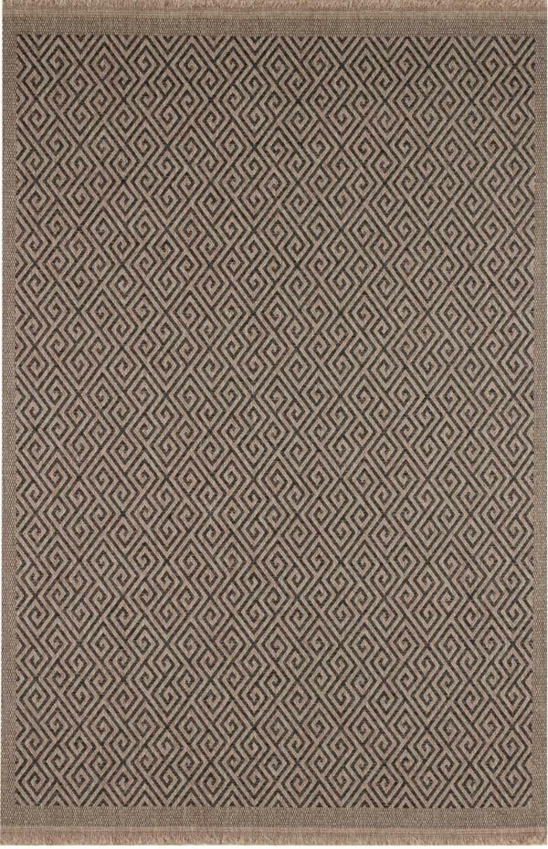 Nature Outdoor Rug Dark Grey jute-look designs and soft, non-shedding texture, moisture and UV protected.