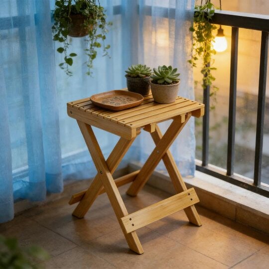 Havendro Small Balcony Home Garden Furniture Side Table Folding