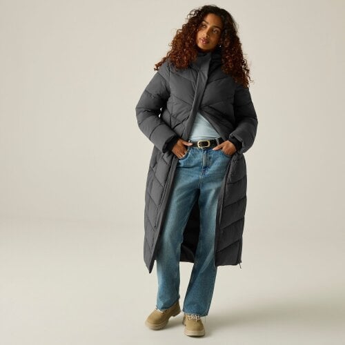 Regatta Womens/Ladies Eloria Long Length Padded Jacket - Iron