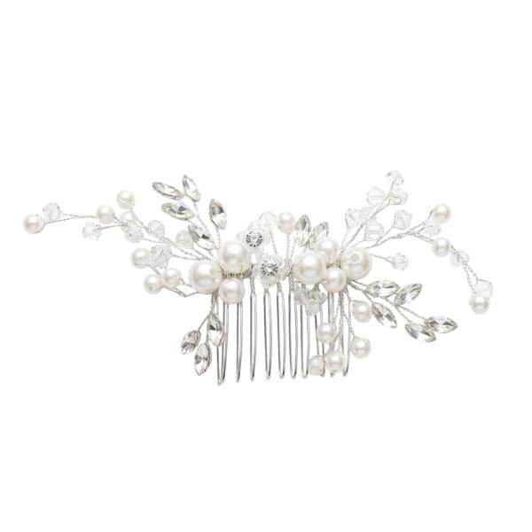 Gold Trip Pearl & Crystal Hair Comb