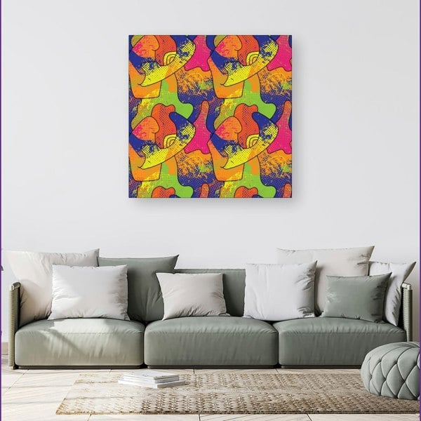 Warren Reed Bright Abstract Pattern Canvas