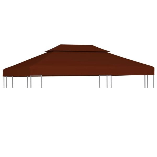 Berkfield 2-Tier Gazebo Top Cover 310 g/ma_ 4x3 m Terracotta