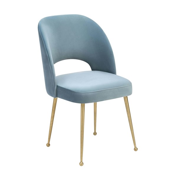 Furniture Edit Swell Sea Blue Velvet Chair