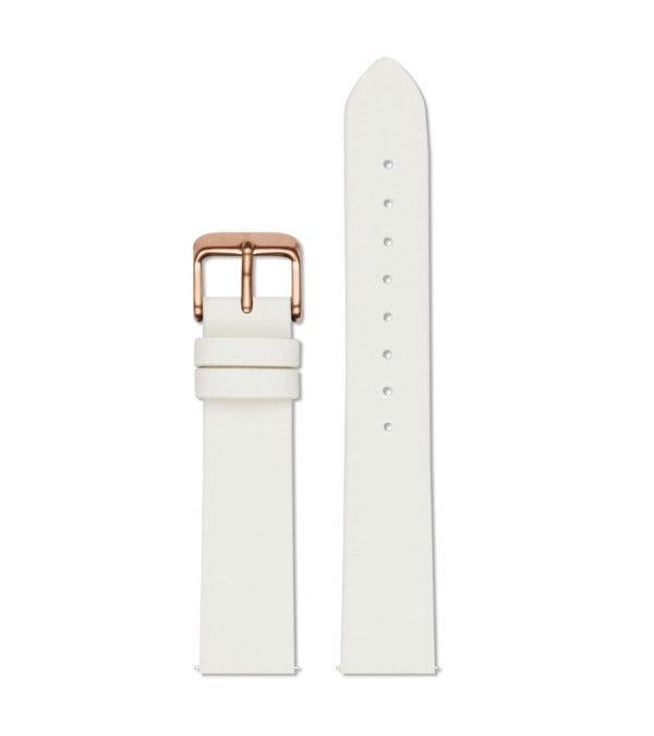 Votch Off white with brushed rose gold buckle | 18mm