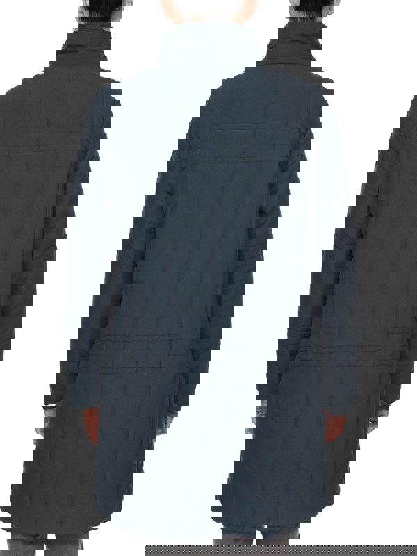 PennyPlain Long Quilt Coat - Midnight Blue