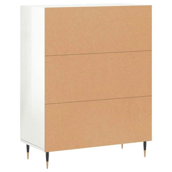 Berkfield Sideboard High Gloss White 69.5x34x90 cm Engineered Wood