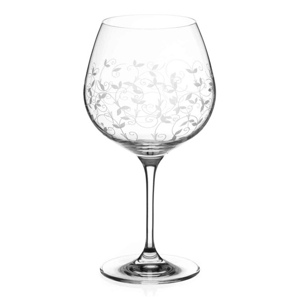 Diamante Floral Gin Glass - Single Glass