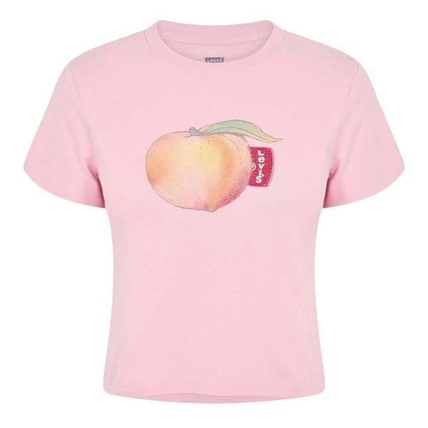 Levis Womens/Ladies Criss Cross Peach Boxy T-Shirt - Pink/Peach - 