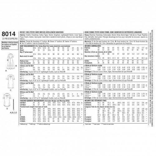 Simplicity Sewing Pattern 8014, Dresses for Women, H5 (6-8-10-12-14) - Intermediate