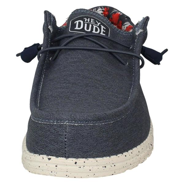 HEYDUDE Mens Hey Dude Deck Slip On Shoes Wally Stretch Canvas