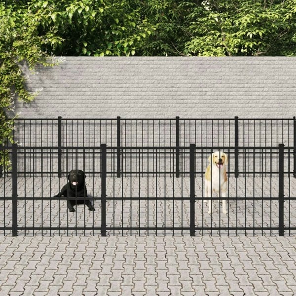 Berkfield Outdoor Dog Kennel Steel 26.35 m�__