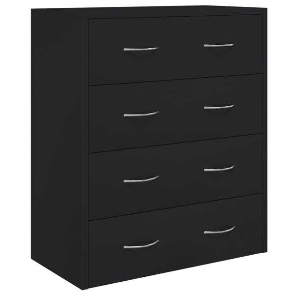 Berkfield Sideboard with 4 Drawers 60x30.5x71 cm Black
