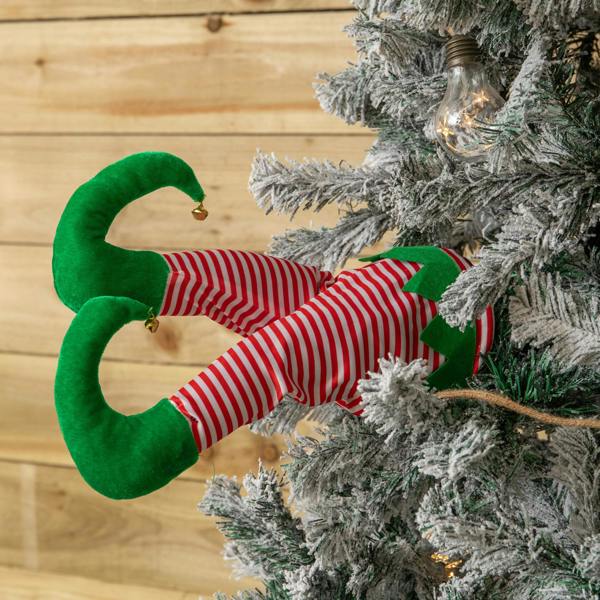 Samuel Alexander 35cm Elf's Stuck Wriggling Christmas Tree Decoration
