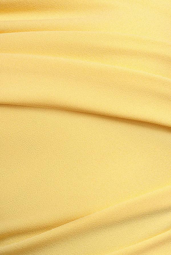 One Shoulder Asymmetric Scuba Crepe Maxi Dress - Butter Yellow DR3231