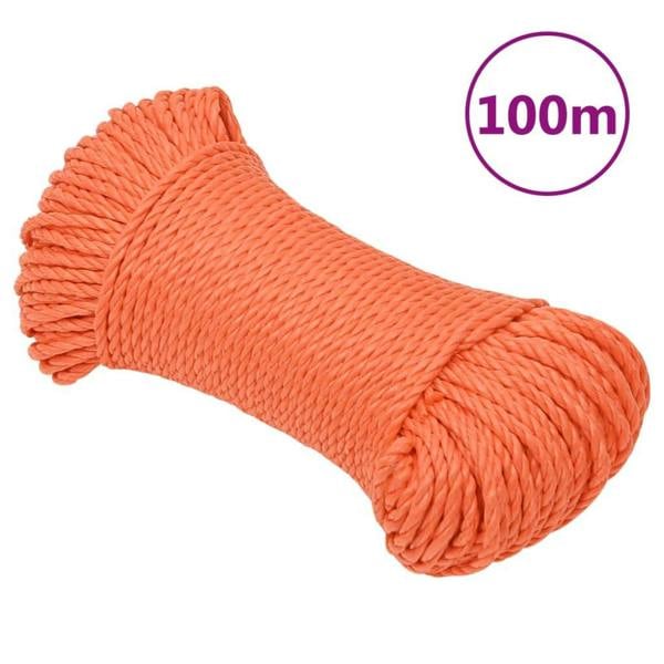 Berkfield Work Rope Orange 6 mm 100 m Polypropylene