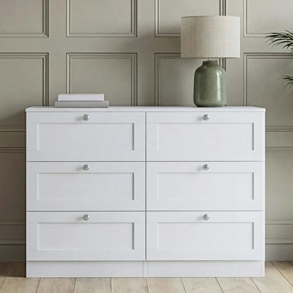 Vida Designs Altino 6 Drawer Chest, Black