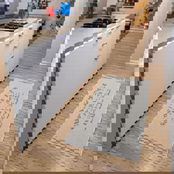 Kitchen Brasserie de Paris Runner Flatweave Rug