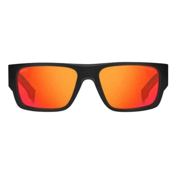 Hugo Boss Rectangular Sunglasses - Black/Orange - 