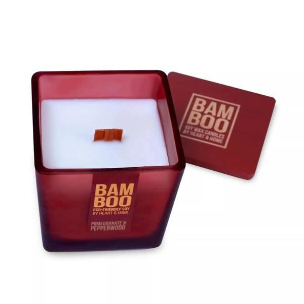 BAMBOO Pomegranate & Pepperwood - Bamboo Large Jar Candle