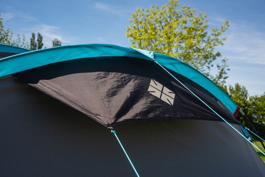 The 6 berth Stafford 6.0 Tent by OLPRO x Ed Stafford features eye catching iconography