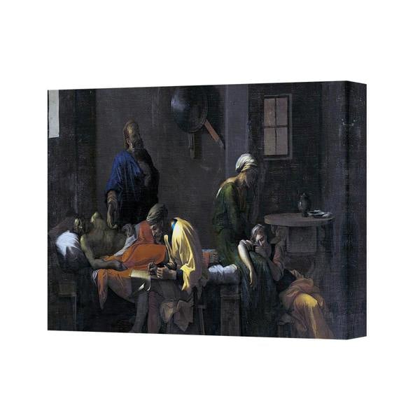 Benjamin Tate Design Old Master Canvas Print Wall Art Scene With Figures In Interior