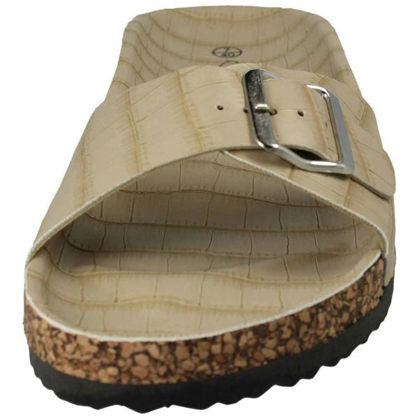 Spot On Ladies Spot On Open Toe Slip On Mule