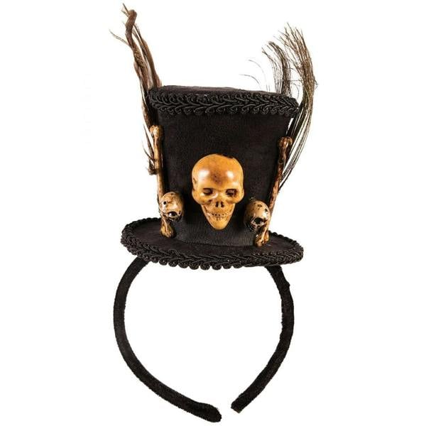 Bristol Novelty Unisex Adult Voodoo Top Hat Costume Headwear - Black/Brown - 