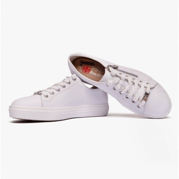 Rieker Summer Slip-On Womens Trainers - White (L59L1-83)