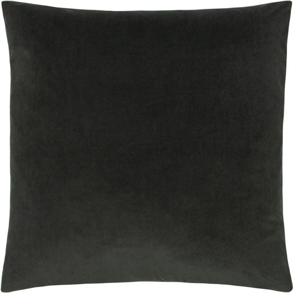 Evans Lichfield Sunningdale Velvet Cushion Cover - Charcoal