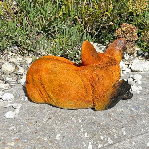 Ferncrest Trading Realistic Laying Red Fox Garden Animal Ornament