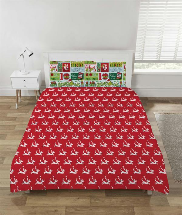 The Grinch 12 Days of Christmas Duvet Cover Set